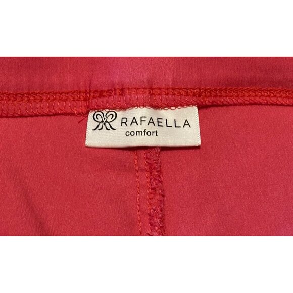 Women's Rafaella Comfort Pink Mid-Rise Capri Pants Viscose Nylon Blend Size 14 - Picture 4 of 15